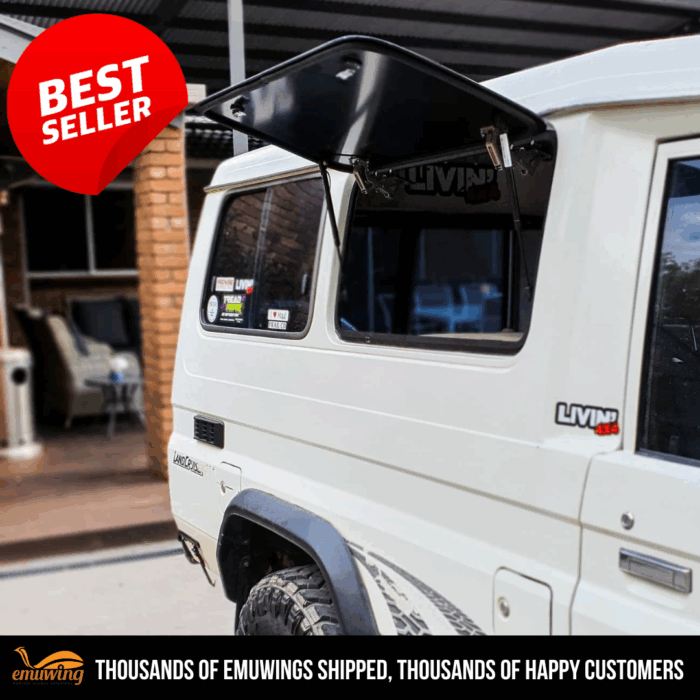 Gullwing Window - Land Cruiser Troop Carrier 75 and 78 series 1984 - Present - Emuwing - Image 1