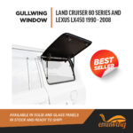 Gullwing Window - Land Cruiser 80 Series and Lexus LX450 1990 - 2008 - Emuwing - Image 2