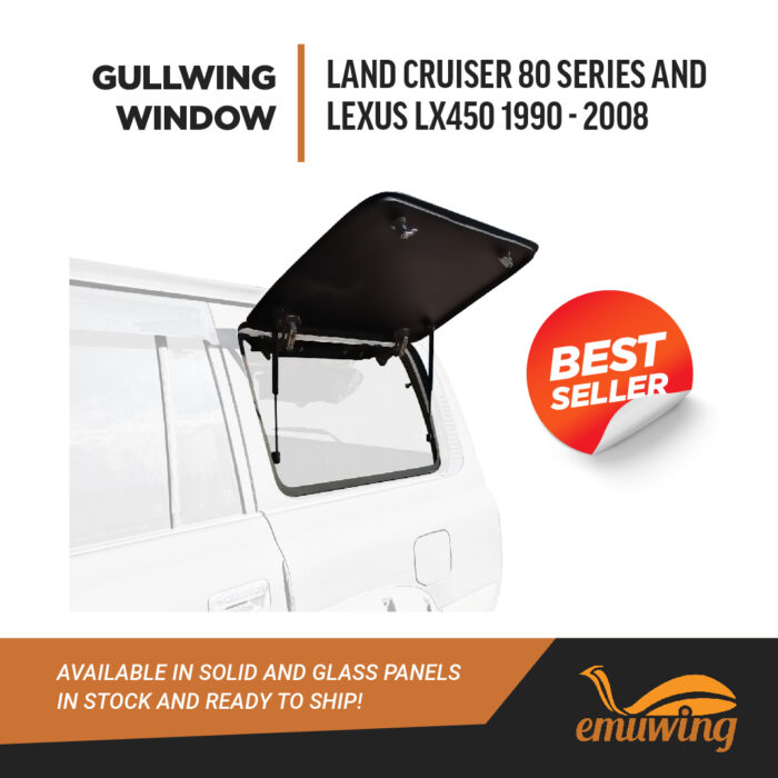Gullwing Window - Land Cruiser 80 Series and Lexus LX450 1990 - 2008 - Emuwing - Image 2