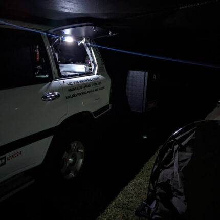 Emuwing light bracket in action